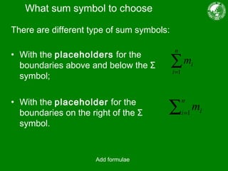 Formulae | PPT