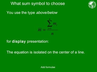 Formulae | PPT