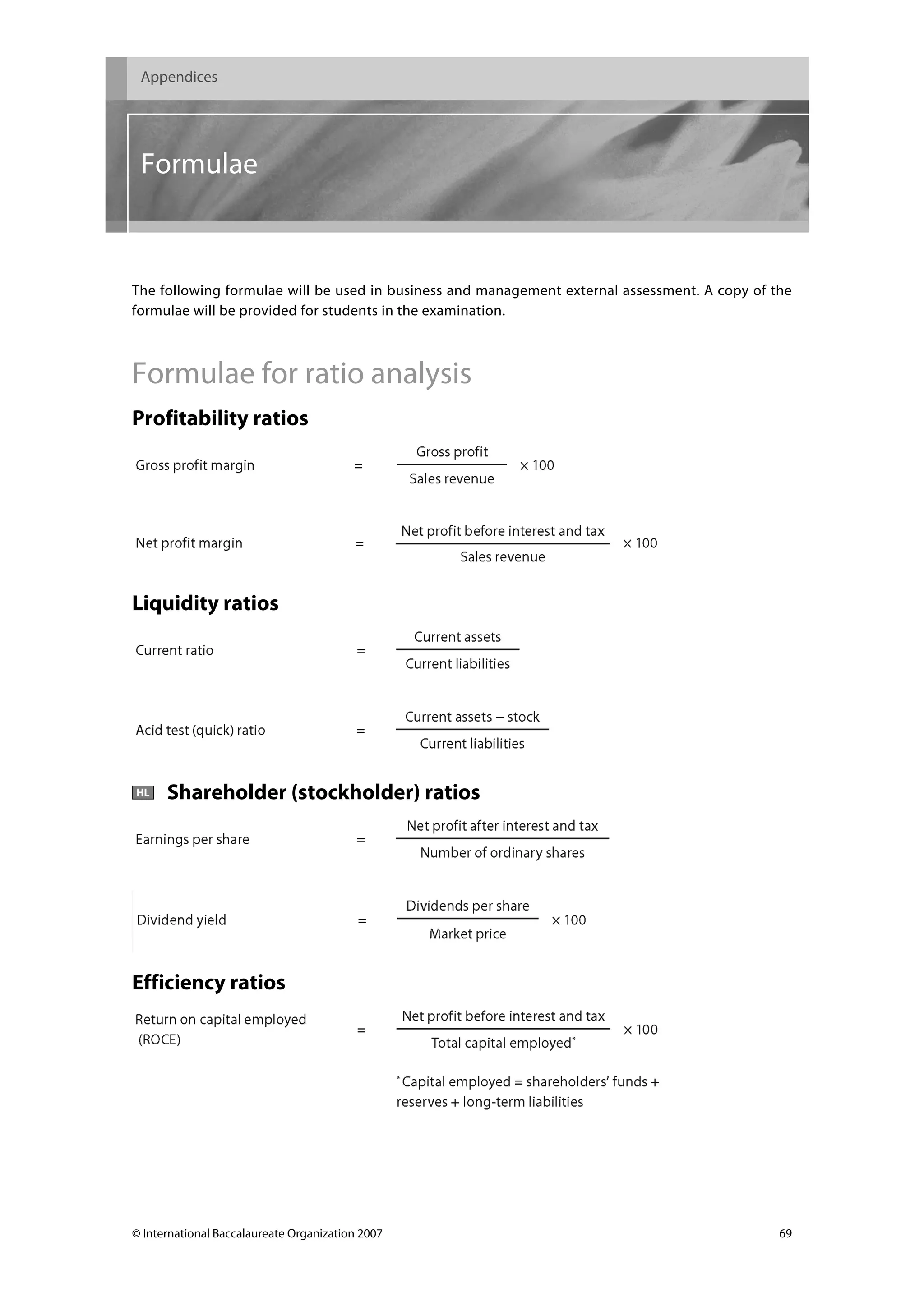 Formulae Booklet | PDF