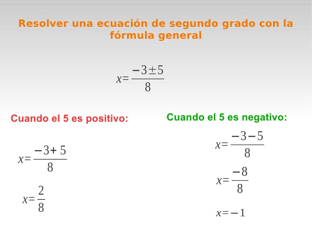 Formula general
