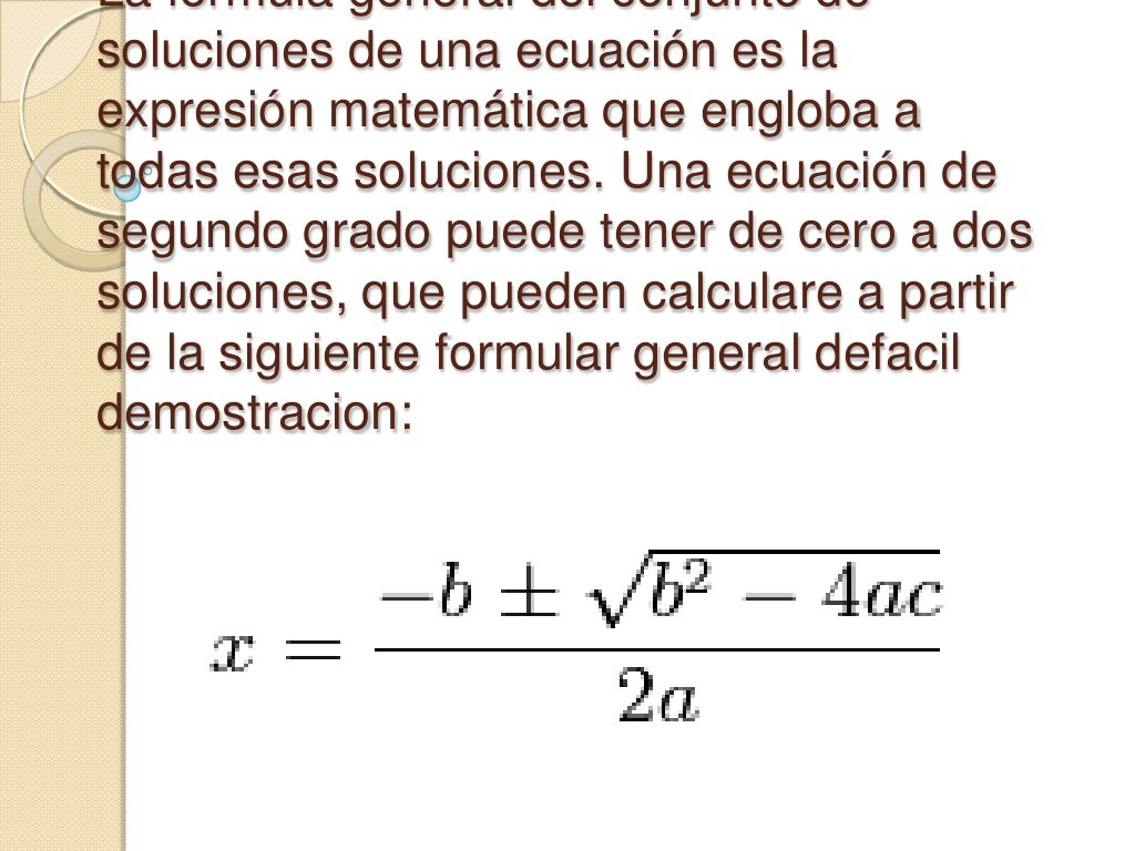 Formula general
