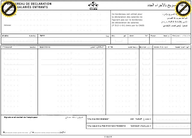 TÉLÉCHARGER BORDEREAU DE DÉCLARATION DES SALAIRES ENTRANTS MAROC