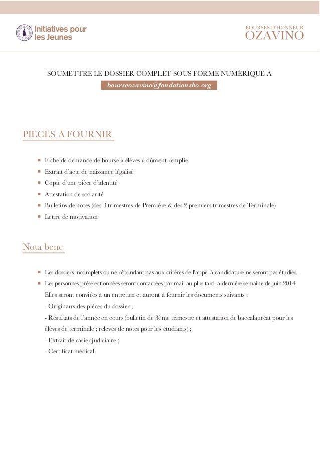 Lettre De Motivation Bourse Du Gouvernement Francais  Kata Baca v