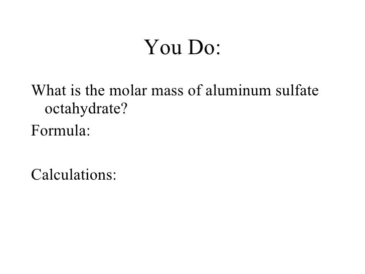 aluminum molar mass