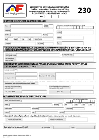 Formularul 230 | PDF