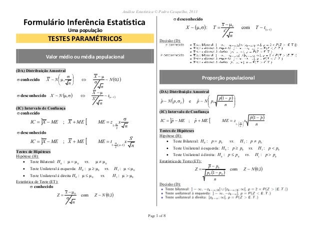 F estatistica F estatistica