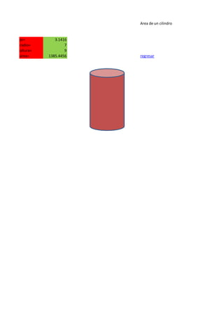 Area de un cilindro


pi=          3.1416
radio=            7
altura=           9
area=     1385.4456   regresar
 