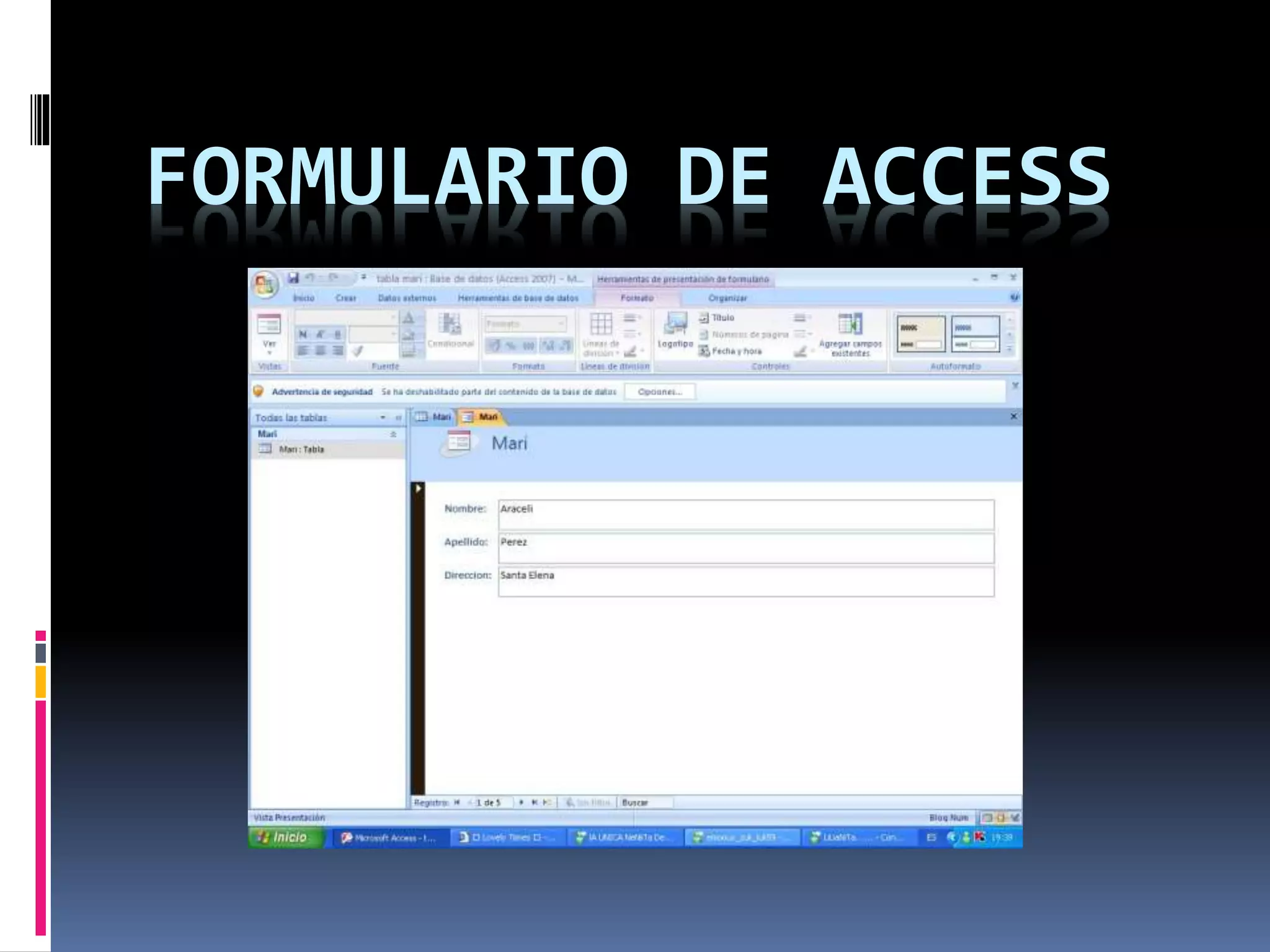 Formulario de access | PPTX