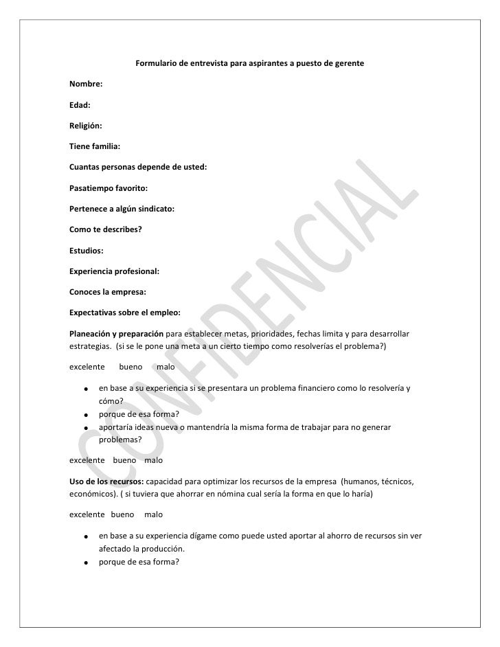 preguntas en una entrevista a un administrador formulario de entrevista para aspirantes a puesto de gerente preguntas en una entrevista a un administrador formulario de entrevista para aspirantes a puesto de gerente