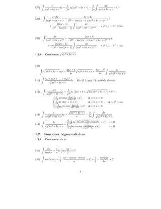 Formulario De Integrales