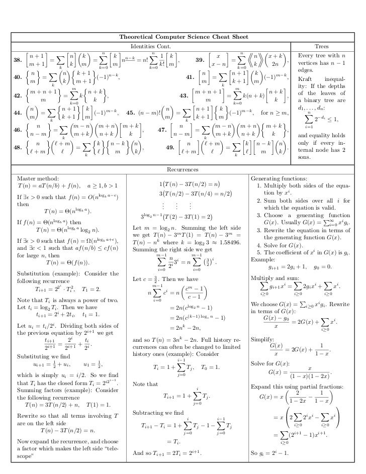 formulario de matematicas ti 83 statistics cheat sheet