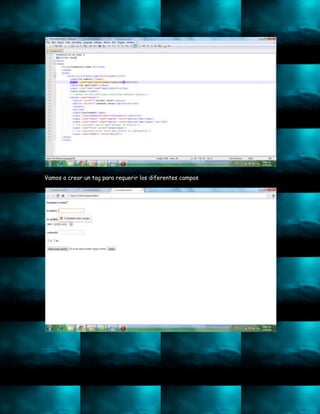 Vamos a crear un tag para requerir los diferentes campos