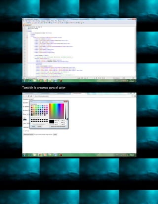 También lo creamos para el color