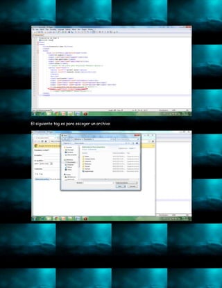 El siguiente tag es para escoger un archivo