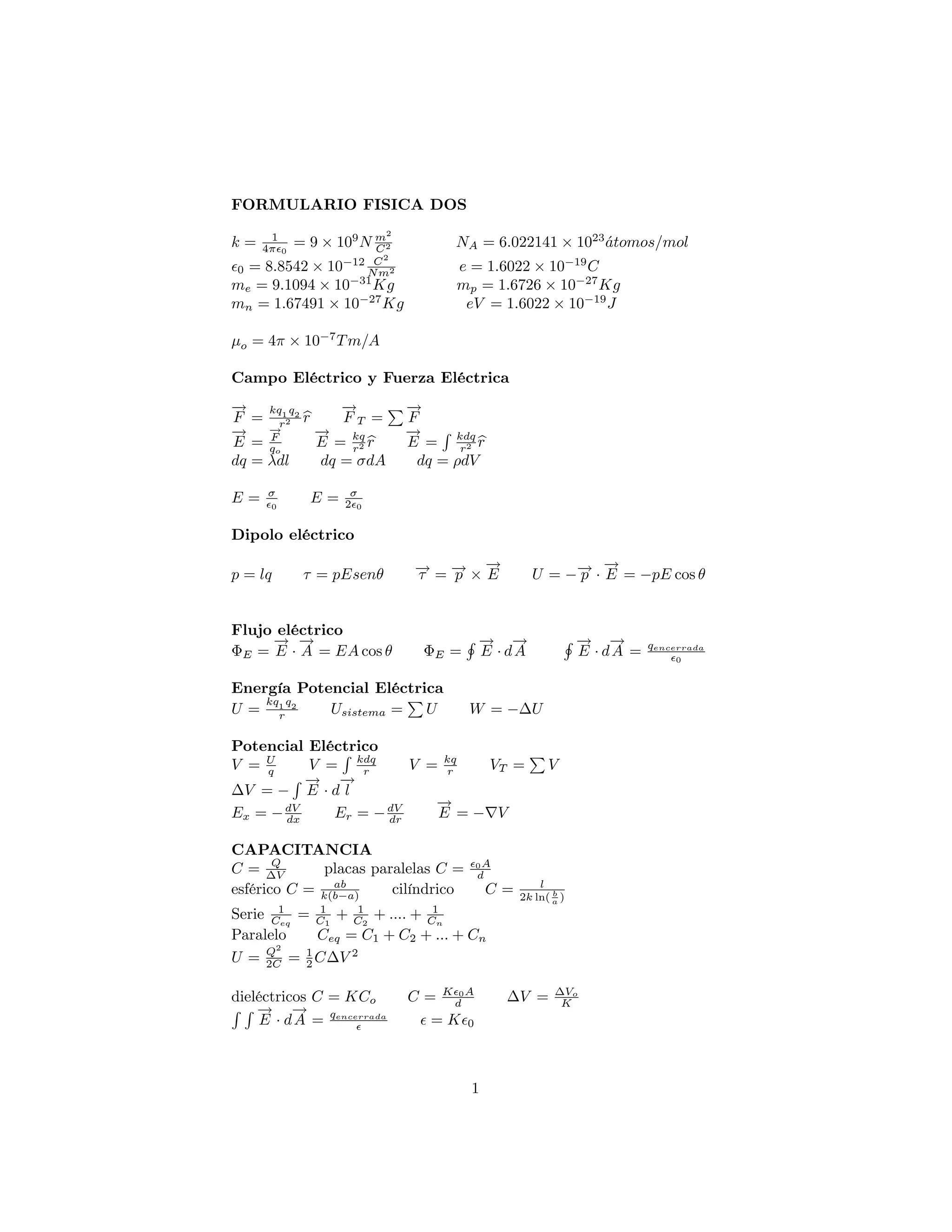 Formulario Fisica Dos PDF formulario-fisica-dos-pdf