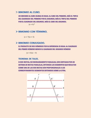 (𝑎 + 𝑏)3
(𝑎 + 𝑏)(𝑎 − 𝑏)
(𝑥 + 7)(𝑥 + 5)