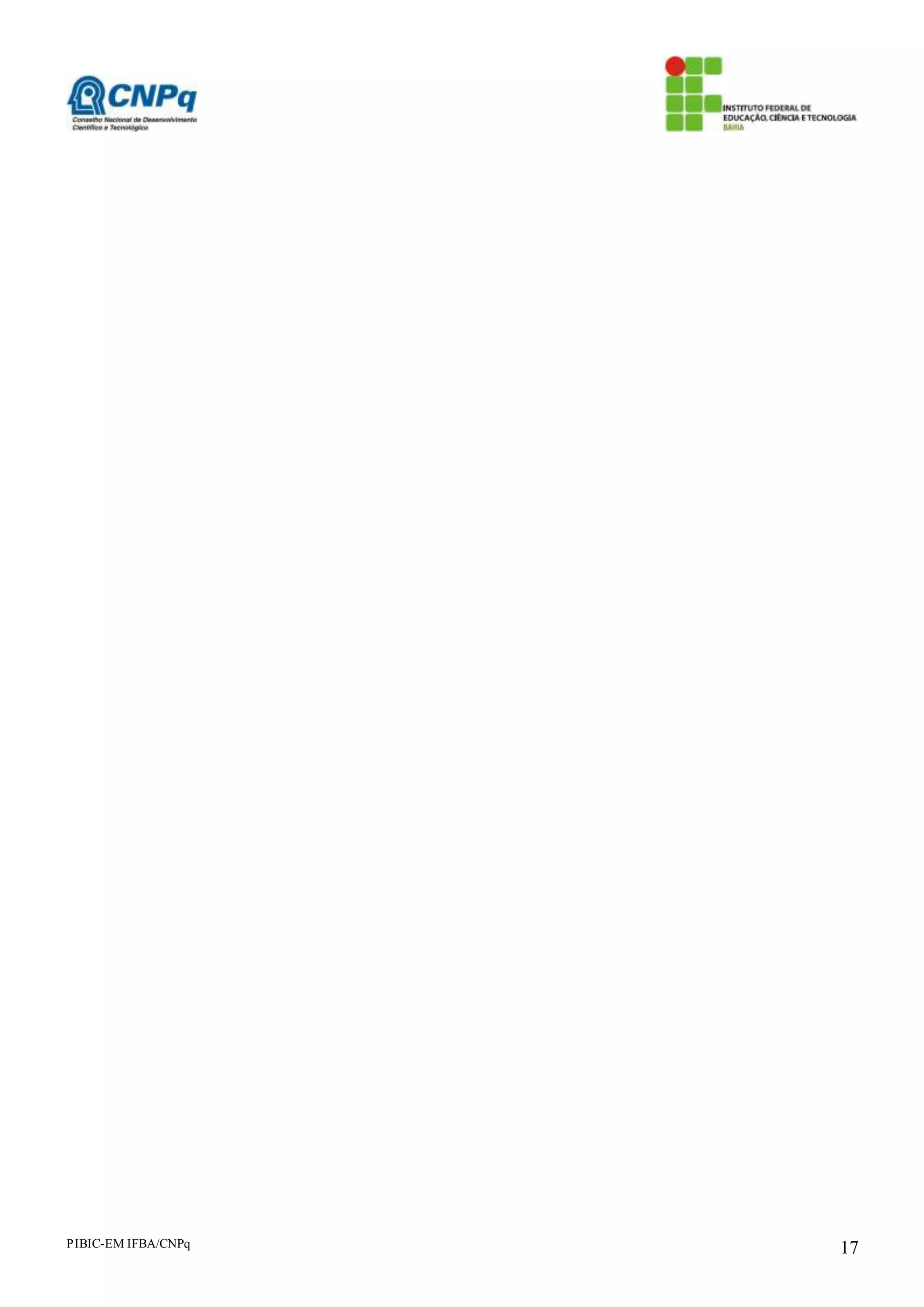 PIBIC-EM IFBA/CNPq 17
 