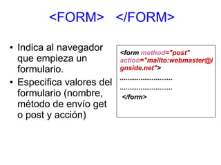 Formulario Basico Html Formularios html | PDF