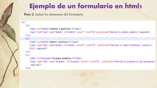 Formularios html5 | PDF