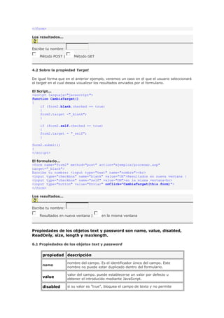 Formularios Javascript | DOC