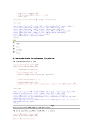 get input value length onclick in javascript [ Images... Formularios Javascript | DOC