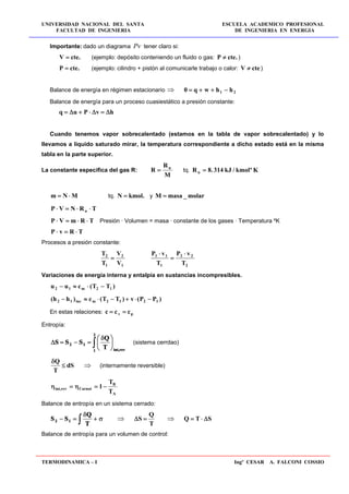 Formulario termodinamica doc | PDF