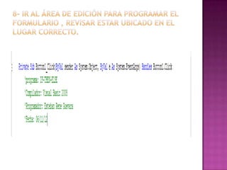 Formulario tipo calculadora if then-else guevara