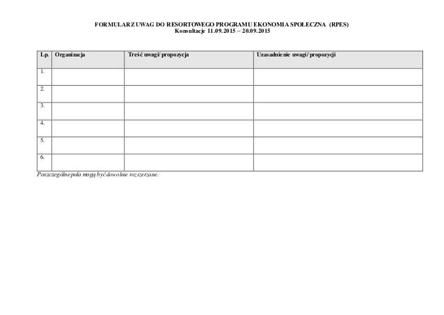 Formularz uwag RPES konsultacje 11.09 20.09