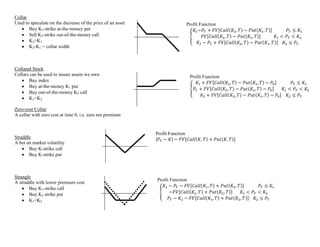 Volality Collars Formulas | PDF