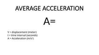 FORMULAS.pptx.FORMULAS FOR VELOCITY, DISTANCE, ETC. | PPTX