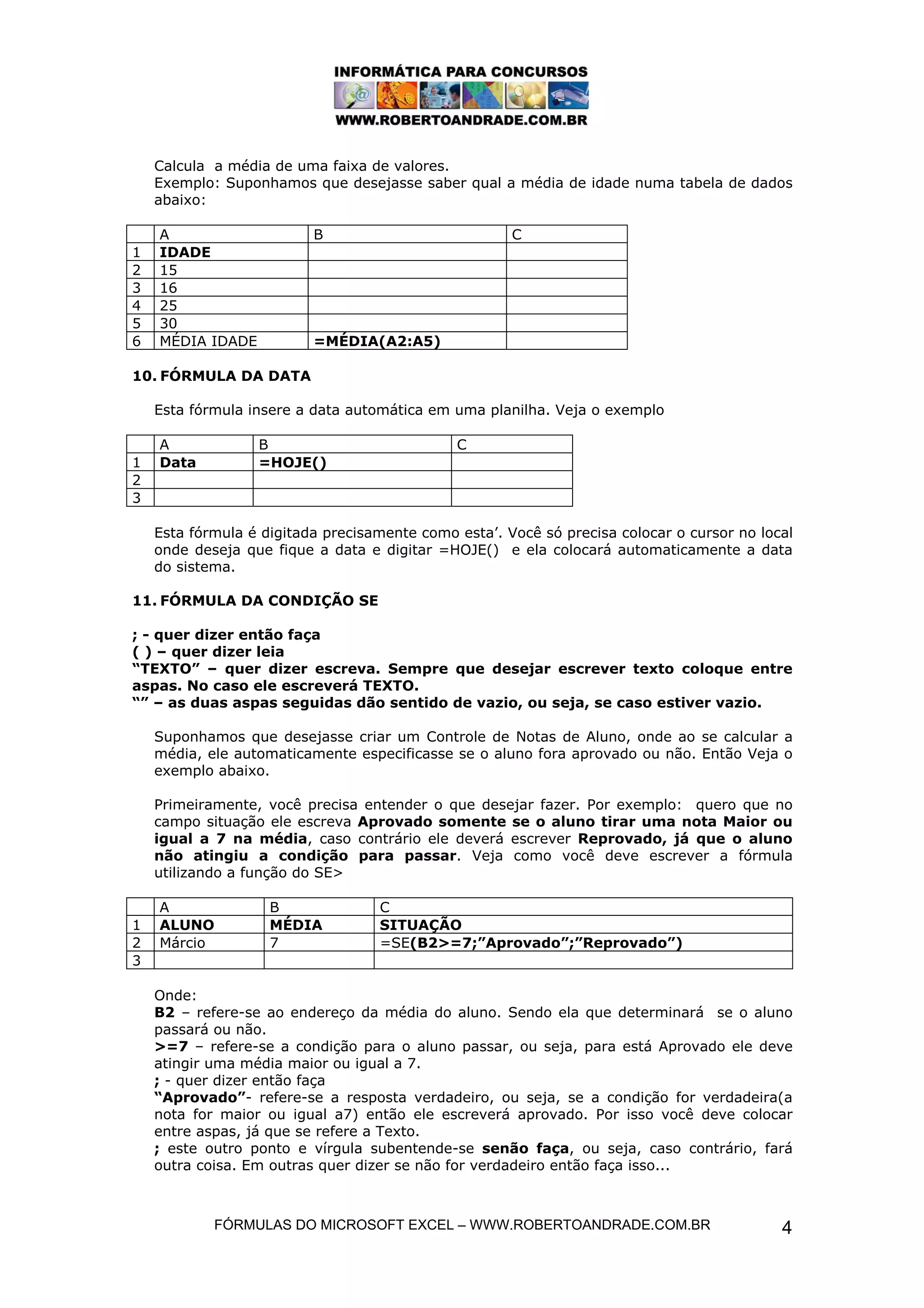Formulas do-excel | PDF