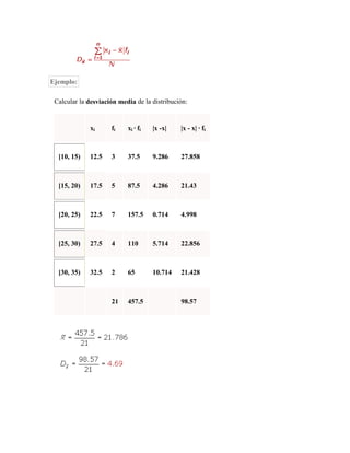 Formulas estadisticas | DOCX