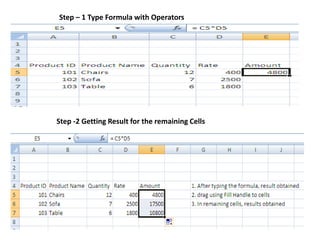 MS-Excel Formulas and Functions | PPTX | Business Accounting & Finance ...