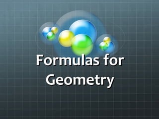 Formulas geometry | PPT