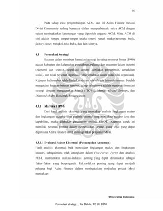 Formulasi strategi bersaing produk pinjaman dana tunai adira finance, www.didiarsandi.com