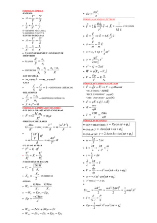 Formulas optica | DOC