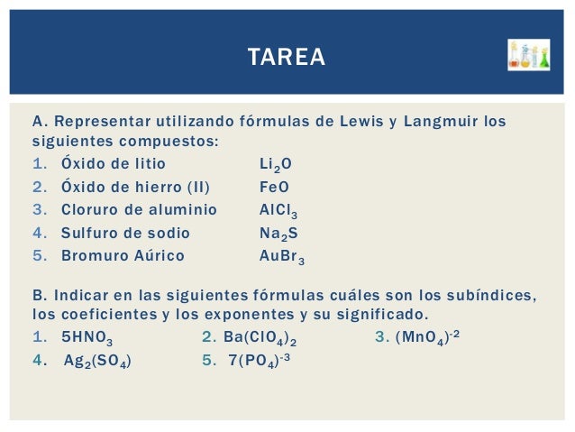 Formulas quimicas