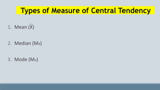Formulas to measure_central_tendency_(mean,_median,_mode) | PPT