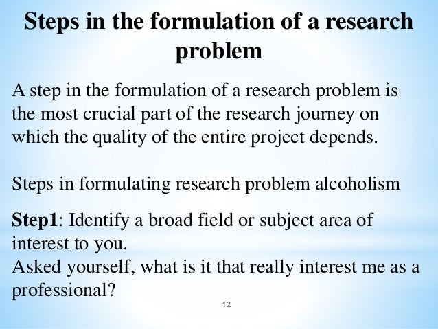 formulation of research problem slideshare