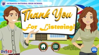 ECHAGUE NATIONAL HIGH SCHOOL
For Listening!
 