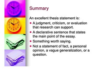 Formulating A Thesis Statement | PDF