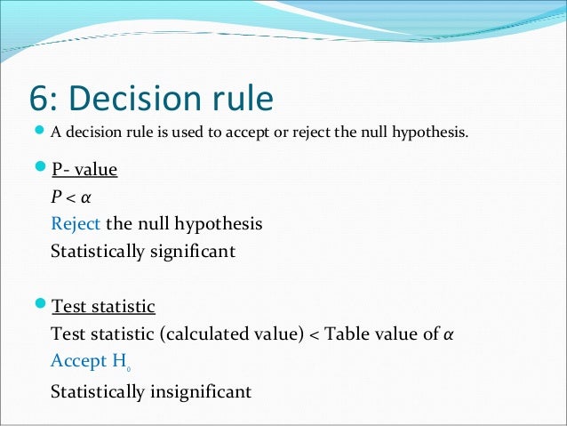 null hypothesis rejected or accepted calculator