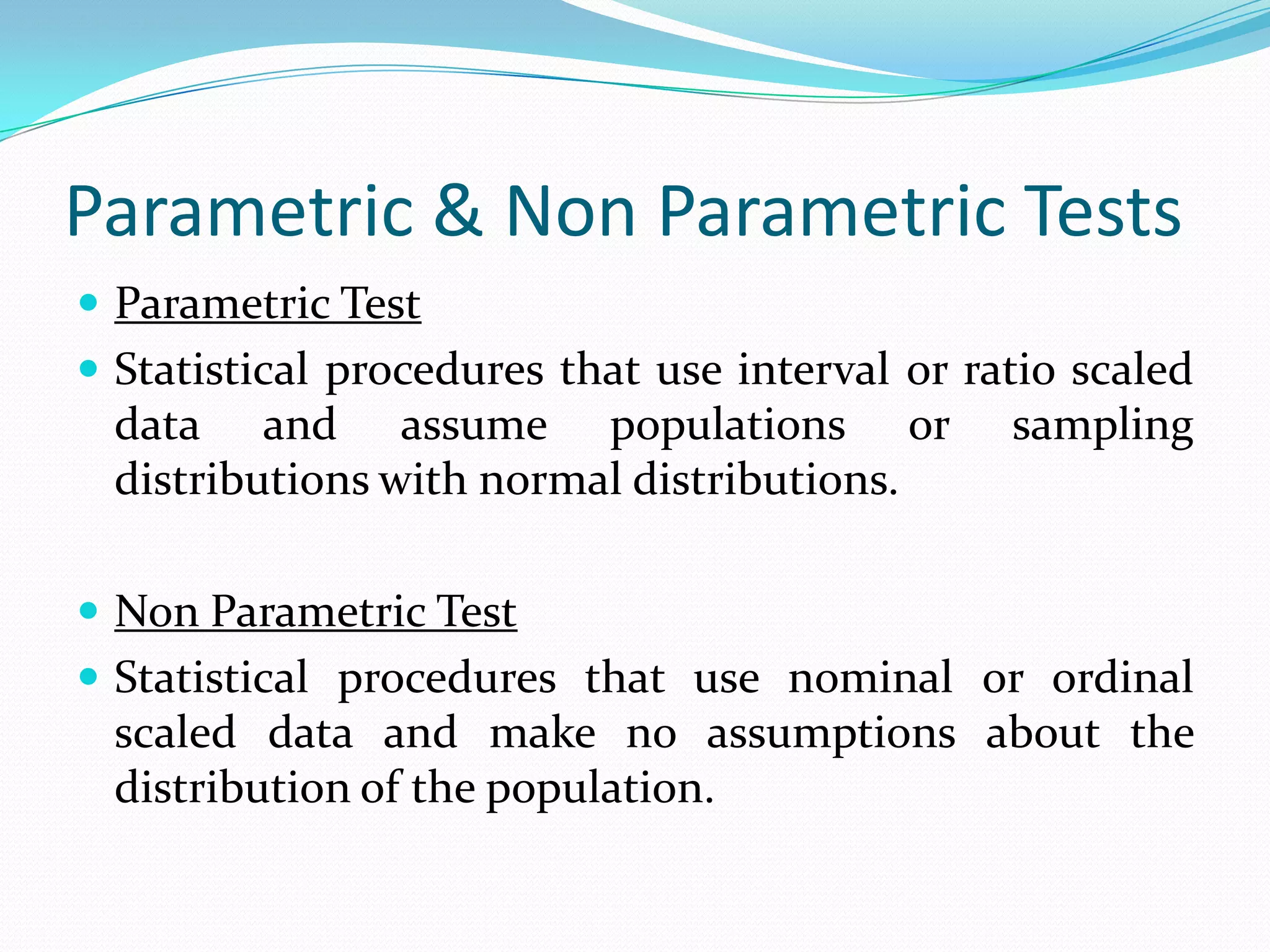 7: OutcomeThe acceptance or rejection of the hypothesis will lead to the following possible outcomes:To accept H0 when H0 is true- Correct decisionTo reject H0 when H0 is false- Correct decisionTo reject H0 when H0 is true- Type I errorTo accept H0 when H0 is false- Type II error
