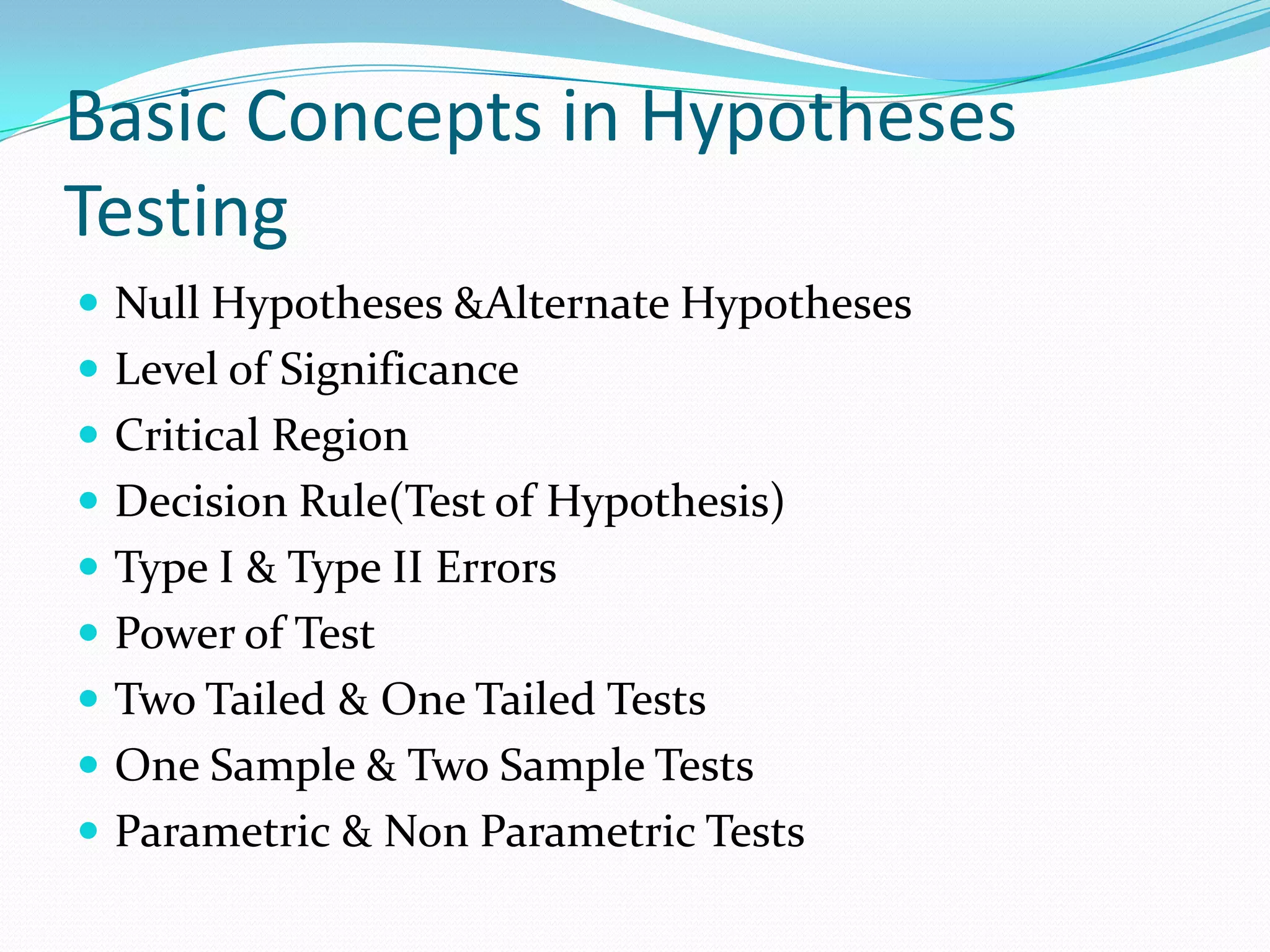 These two hypotheses are mutually exclusive and exhaustive.