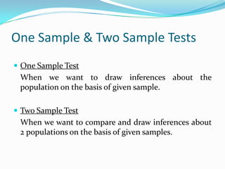 One Tailed & Two Tailed TestA manufacturer of a light bulb wants to produce bulbs with a mean life of 1000 hours. If the lifetime is shorter, he will lose customers to the competitors; if the lifetime is longer, he will have a very high production cost because the filaments will be very thick. Determine the type of test.The wholesaler buys bulbs in large lots & does not want to accept bulbs unless their mean life is at least 1000 hours. Determine the type of test.