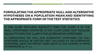 Formulating the appropriate null and alternative hypotheses on.pptx