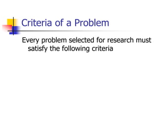 Formulatin of research problem | PPT