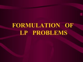 Formulation Lpp | PPT