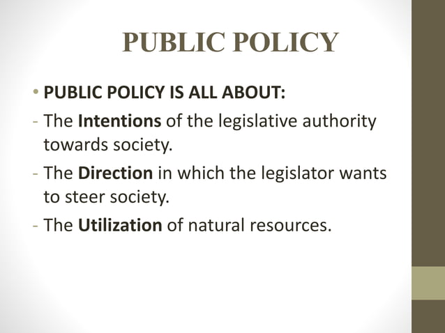 Public Policy Formulation Process | PPTX | Political Issues & policy ...