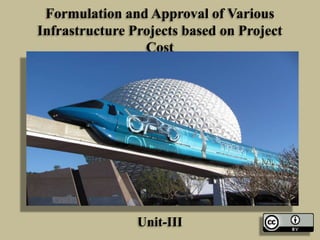 Formulation and Approval of Various
Infrastructure Projects based on Project
Cost

Unit-III

 